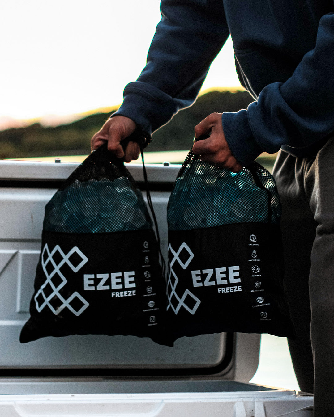 Mega Freeze Blue Ice - 10.5lb Black Bag